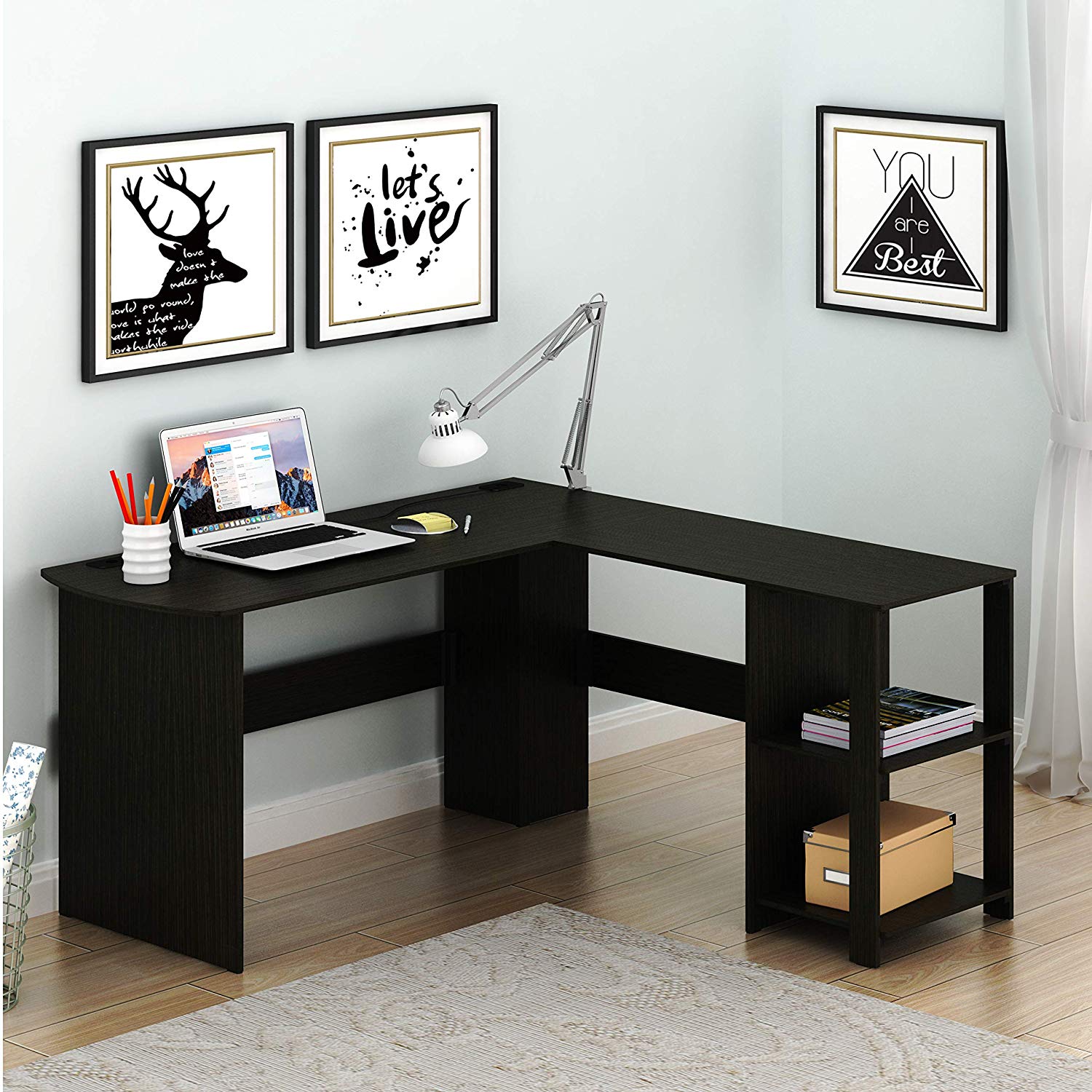 Writing Computer Desk Modern Simple Study Desk Industrial Style - Image 3