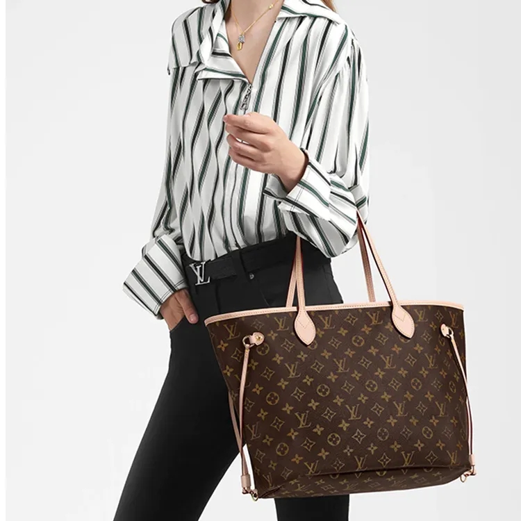 Louis Vuitton Neverfull MM Monogram Canvas Tote Bag - Image 6
