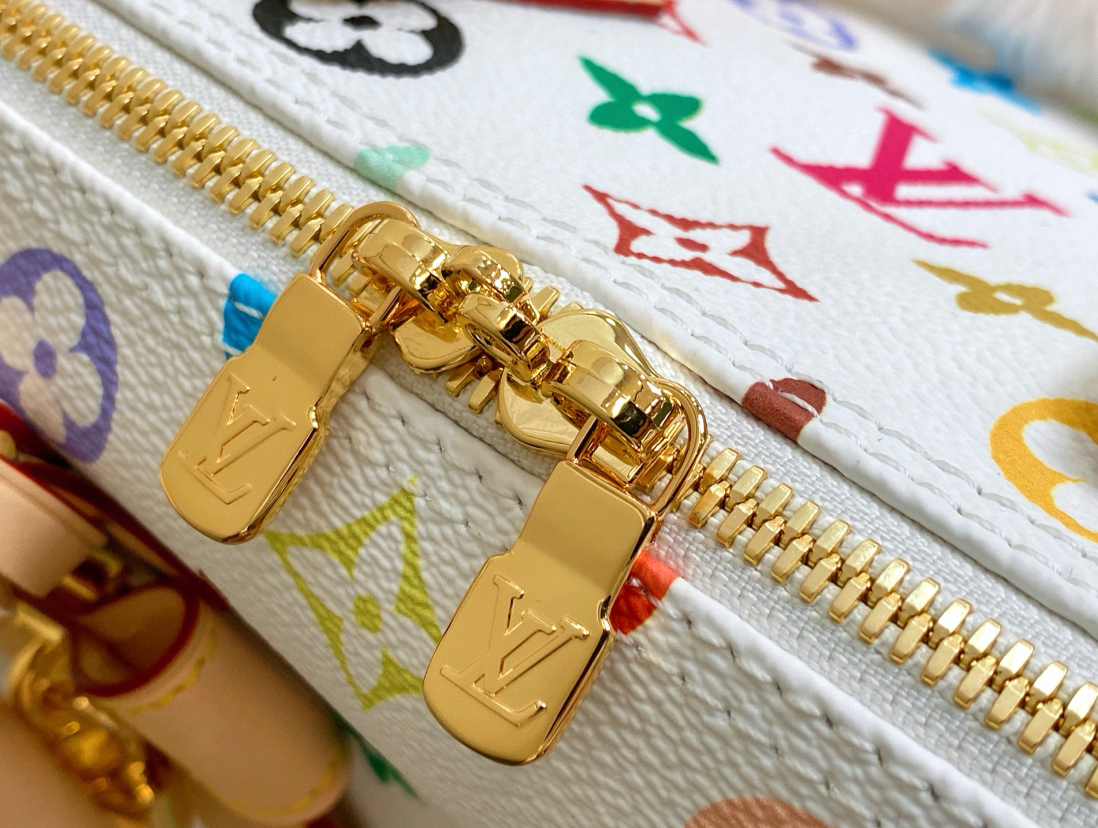 Louis Vuitton x Takashi Murakami Speedy Bandoulière 25 White Monogram Canvas Bag - Image 10