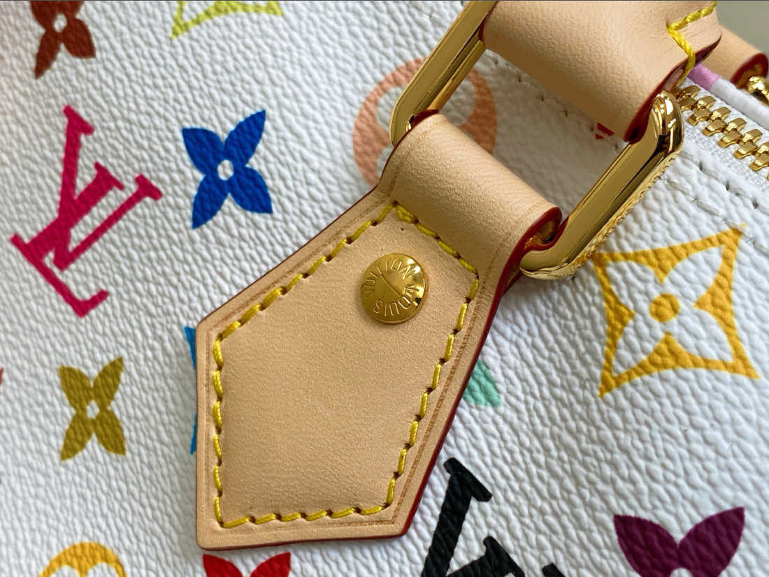 Louis Vuitton x Takashi Murakami Speedy Bandoulière 25 White Monogram Canvas Bag - Image 8