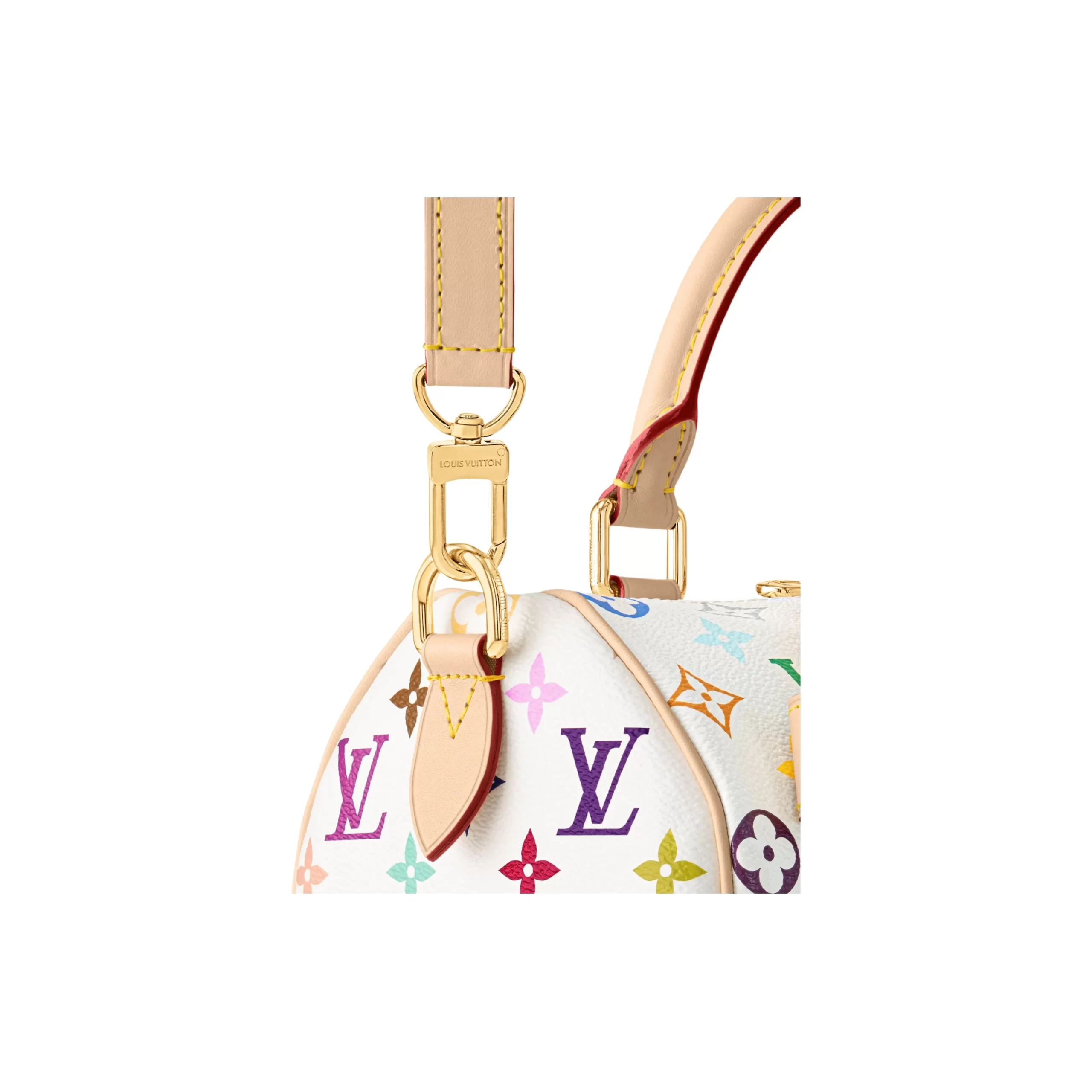 Louis Vuitton x Takashi Murakami Speedy Bandoulière 25 White Monogram Canvas Bag - Image 15
