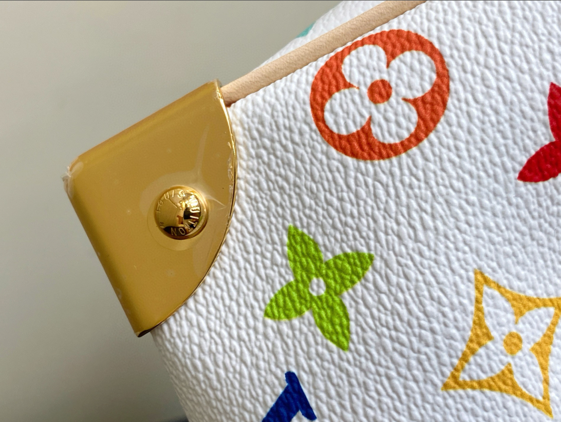 Louis Vuitton x Takashi Murakami Speedy Bandoulière 25 White Monogram Canvas Bag - Image 16