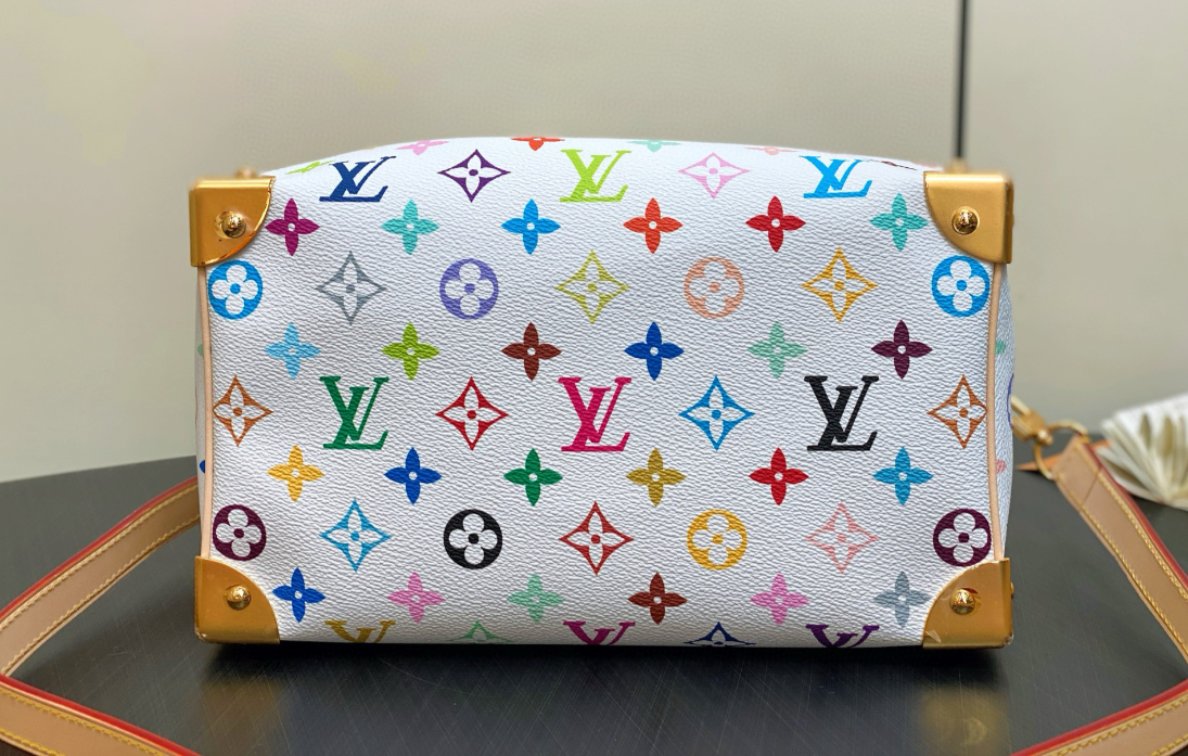 Louis Vuitton x Takashi Murakami Speedy Bandoulière 25 White Monogram Canvas Bag - Image 18